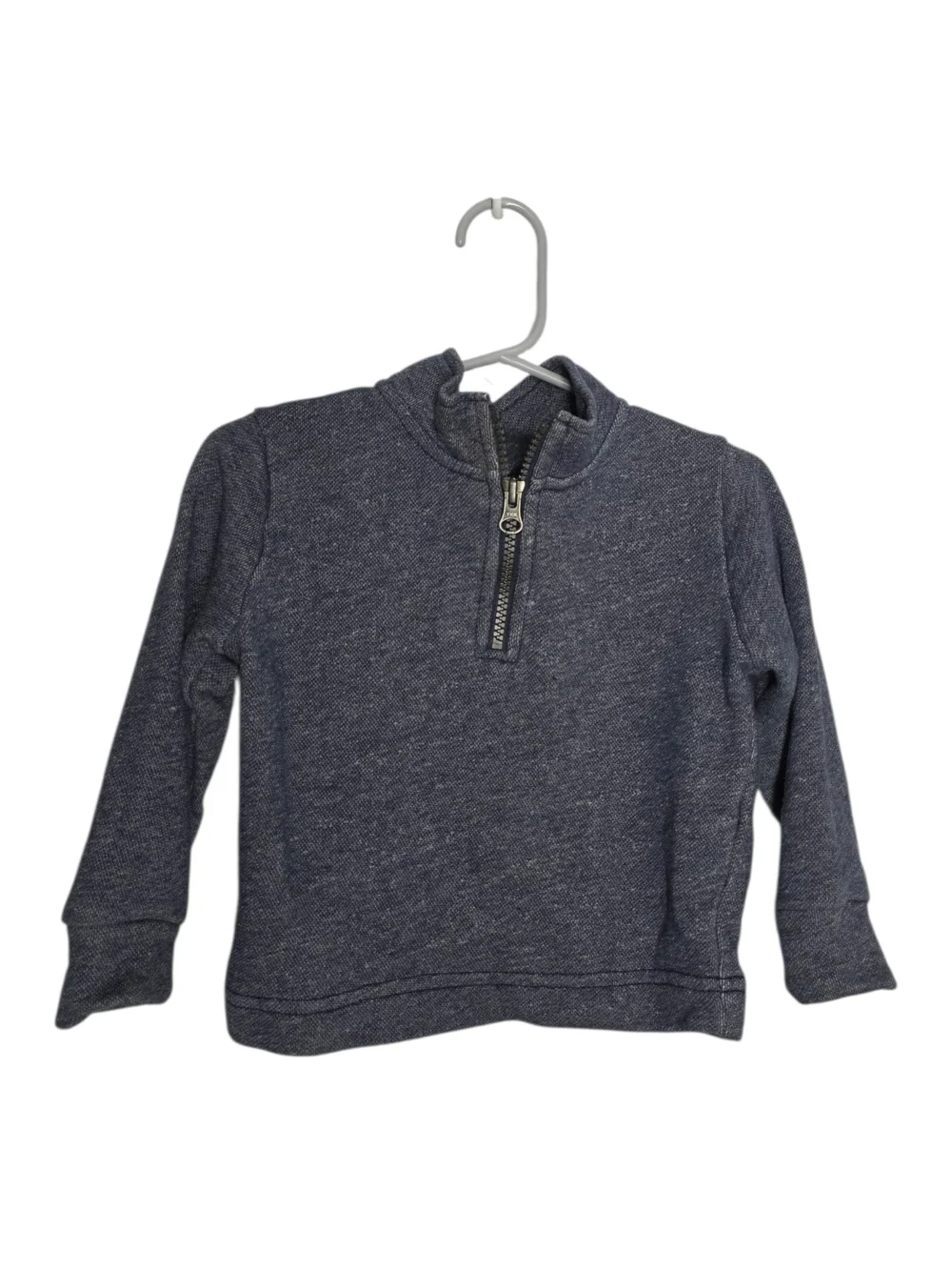 The Children's Place Heathered Navy Half-Zip Pullover Hoodie